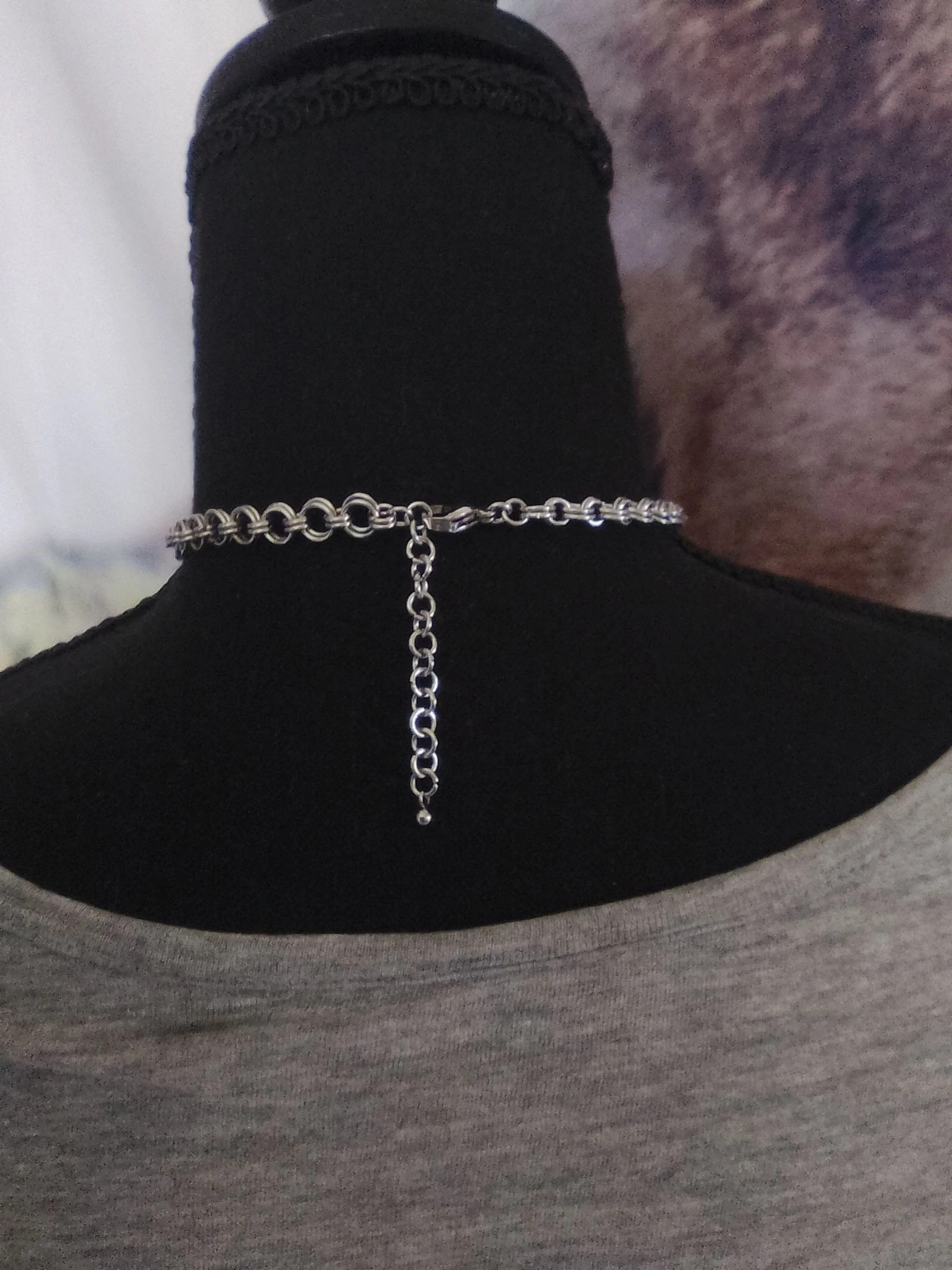 Choker halsketting met Japanse ketting, gothic stijl, uniseks – photo 3